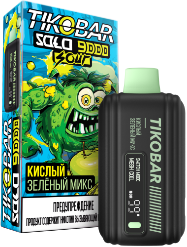 ЭСДН TIKOBAR 10000 2% Sour Apple Soda (Кислая Яблочная Содовая)