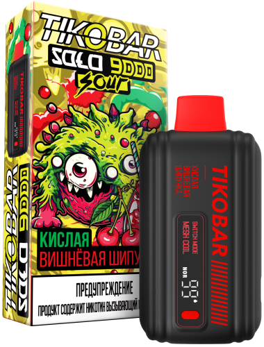 ЭСДН TIKOBAR 10000 2% Sour Fizzy Cherry (Кислая Вишневая Шипучка)