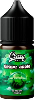 Жидкость для ЭСДН CRAZY CHILL SALT 3мл 20мг Виноград яблоко Hard