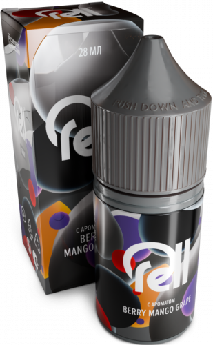 Жидкость для очистки картриджей ЭСДН RellGray с ароматом ягодного микса с манго и виноградом