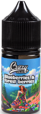 Жидкость для ЭСДН CRAZY CHILL SALT 3мл 20мг Голубика и лесные ягоды Hard